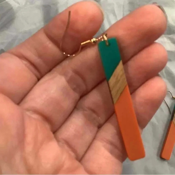 🎈4 LISTINGS FOR $20 Color block geometric drop earrings | boho style earrings - Picture 4 of 7